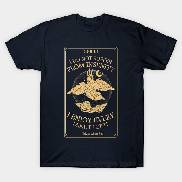 Edgar Allan Poe, Nevermore Raven Bookish T-Shirt by OutfittersAve